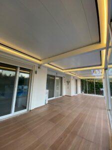 aluminyum acilir cati imalati ic mekan gorunumu