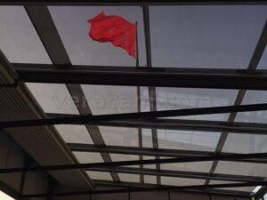 Açılır cam tavan sistemi detay, çelik profil konstrüksiyon üzerine montaj detayları, Veracam markası 2021 yılı uygulaması